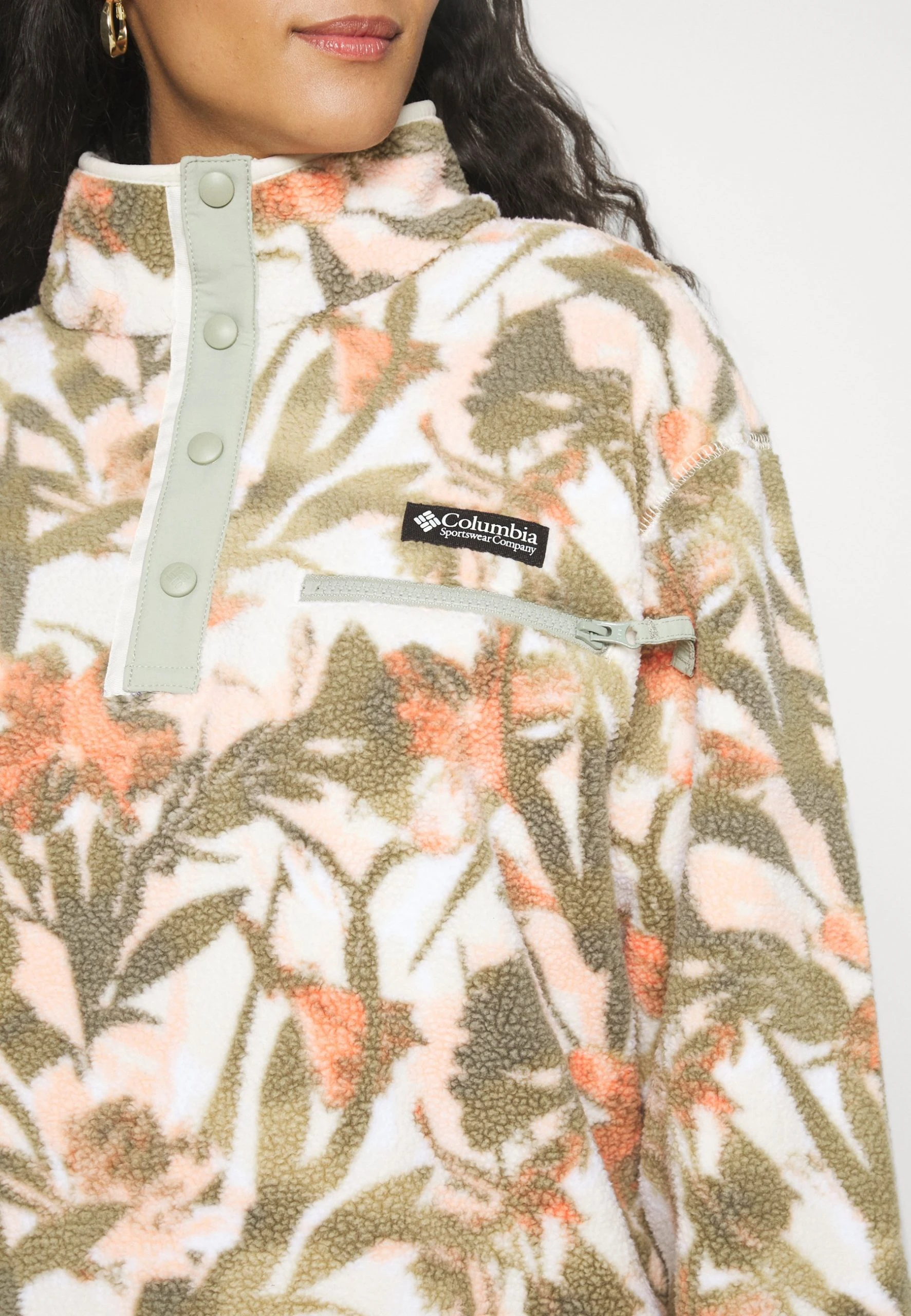 Columbia Helvetia™ Cropped Half Snap - Sweat Polaire - Chalk/Floriculture 10 Columbia Helvetia™ Cropped Half Snap - Sweat Polaire - Chalk/Floriculture – Image 8