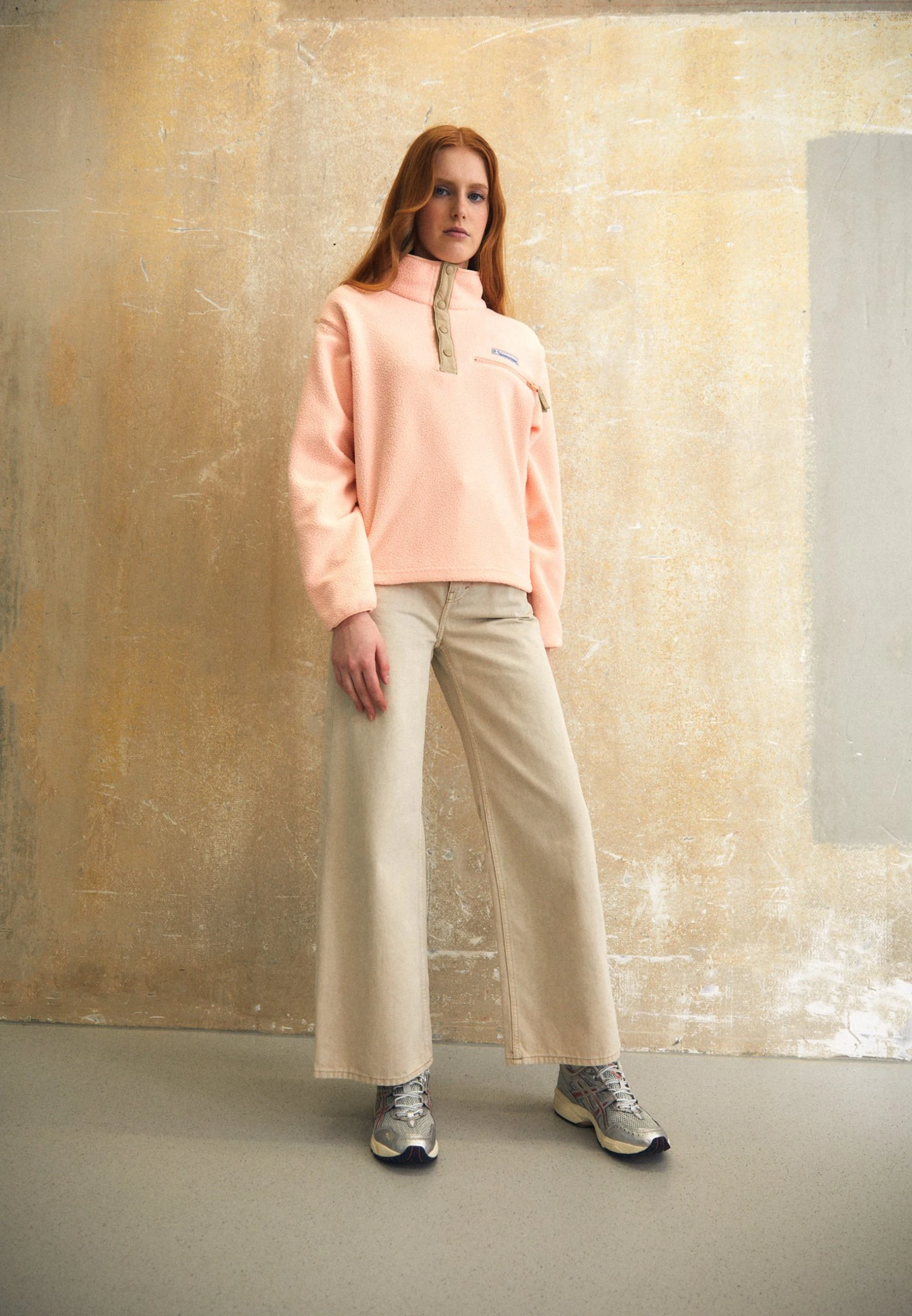 Columbia Helvetia™ Cropped Half Snap - Sweat Polaire - Peach Blossom/Ancient Fossil 4 Columbia Helvetia™ Cropped Half Snap - Sweat Polaire - Peach Blossom/Ancient Fossil – Image 2