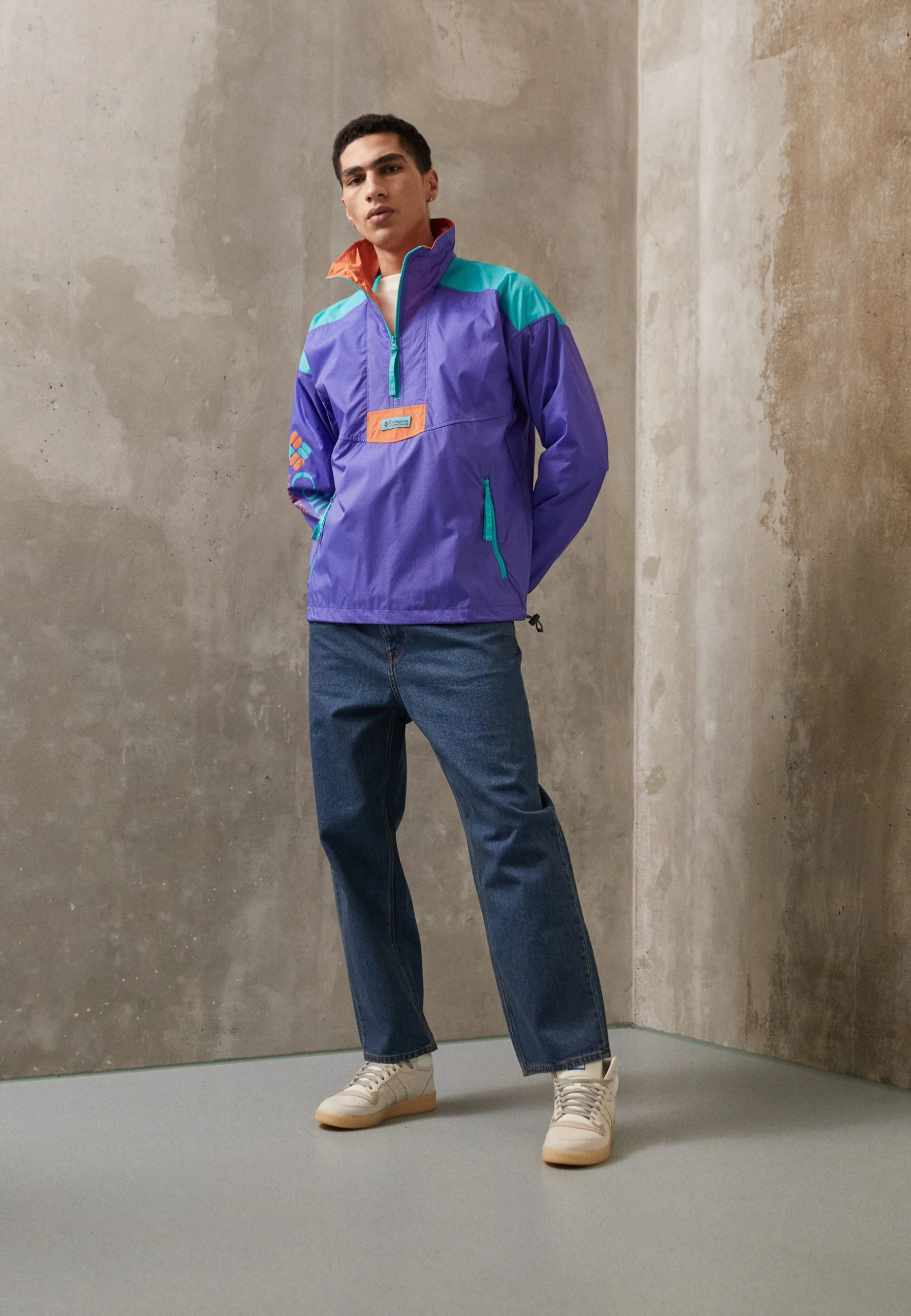 Columbia Riptide™ Anorak - Veste Coupe-Vent - Purple Lotus/Bright Aqua/Desert Orange 4 Columbia Riptide™ Anorak - Veste Coupe-Vent - Purple Lotus/Bright Aqua/Desert Orange – Image 2