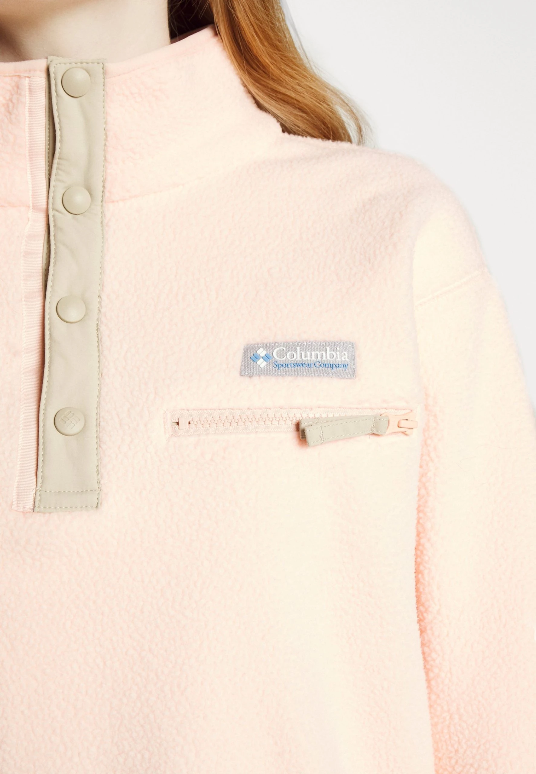 Columbia Helvetia™ Cropped Half Snap - Sweat Polaire - Peach Blossom/Ancient Fossil 9 Columbia Helvetia™ Cropped Half Snap - Sweat Polaire - Peach Blossom/Ancient Fossil – Image 7