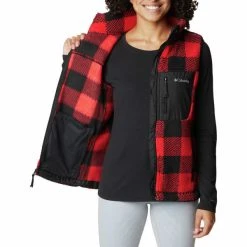 COLUMBIA WEST BEND VEST W RED LILY CHECK 23 11 COLUMBIA WEST BEND VEST W RED LILY CHECK 23 -Columbia shop 9 116989 west bend vest w red lily check 1939914 658 04