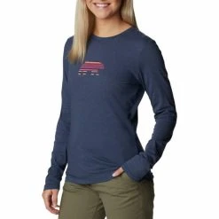 COLUMBIA HIDDEN HAVEN LS TEE NOCTURNAL HEATHER 23 -Columbia shop 9 117108 hidden haven ls tee nocturnal heather 1960003 467 03