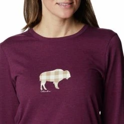 COLUMBIA HIDDEN HAVEN LS TEE MARIONBERRY HEATHER 23 11 COLUMBIA HIDDEN HAVEN LS TEE MARIONBERRY HEATHER 23 -Columbia shop 9 117109 hidden haven ls tee marionberry heather 1960003 616 05