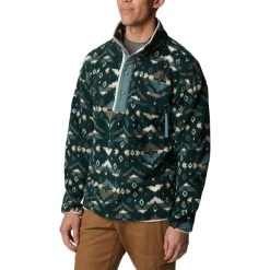 COLUMBIA M HELVETIA 1/2 SNAP FLEE SPRUCE ROCKY MOUNTAIN 23 -Columbia shop 9 128109 1889853 370 03