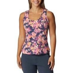 COLUMBIA HIKE™ PERFORMANCE TANK WILD GERANIUM WISTERIAN/NOCTURNAL LOGO 23