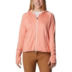 COLUMBIA BOUNDLESS TREK™ GRID FLEECE SUMMER PEACH HEATHER/PEACH BLOSSOM 23