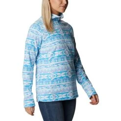 COLUMBIA GLACIAL IV PRINT 1/2 ZIP SERENITY 80S ST 23 -Columbia shop 9 129294 glacial iv print 1 2 zip serenity 80s st 1802161 567 04