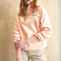 Columbia Helvetia™ Cropped Half Snap - Sweat Polaire - Peach Blossom/Ancient Fossil