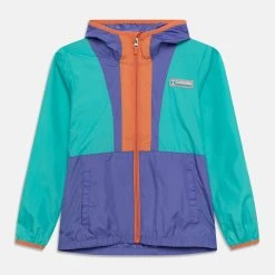 Columbia Back Bowl Hooded Unisex - Veste Coupe-Vent - Bright Aqua/Purple Lotus/Desert Orange